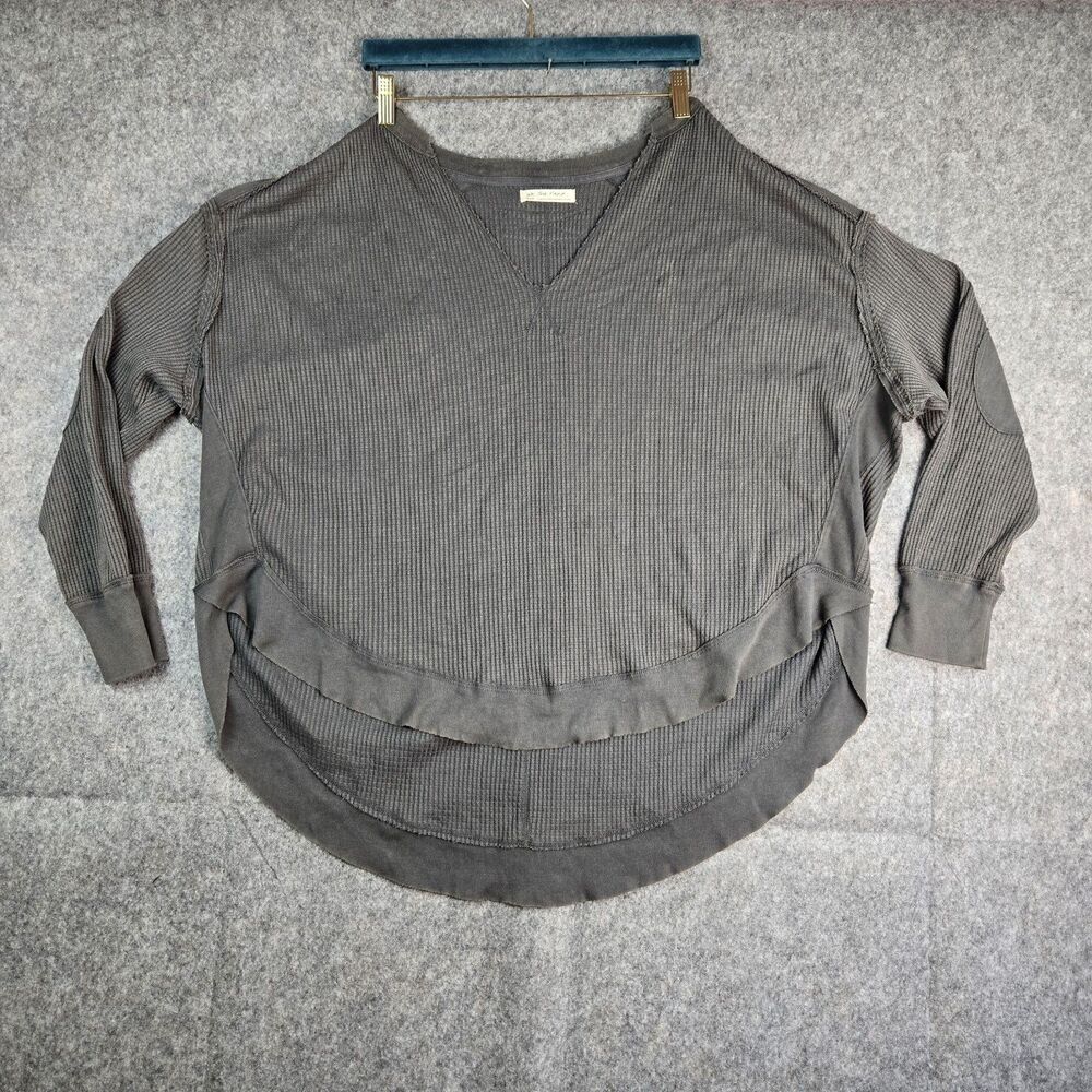 We the Free People Owen Thermal Size Medium Oversized waffle knit Boho Beachy